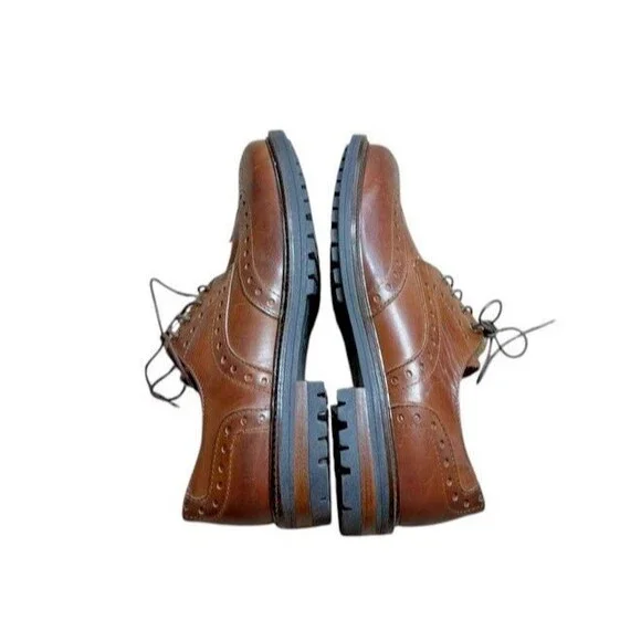 Handmade Italian Shoes Mens Size 41 Brogue Dress Made in Italy Classic - Oxford - Picture 3 of 10